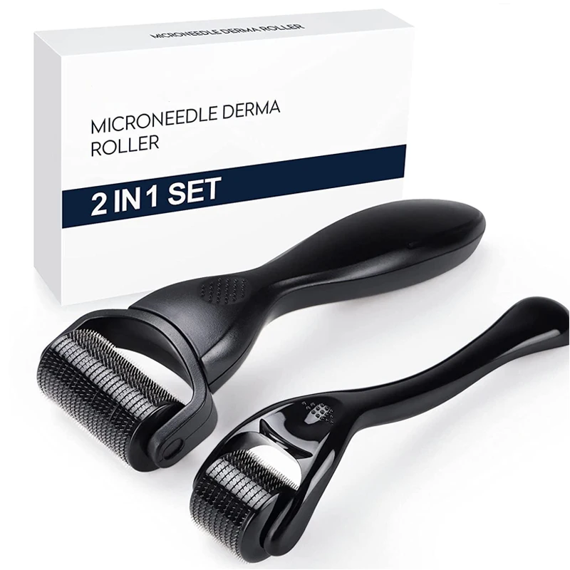 

Microneedle Derma Roller for Skin Beard & Hair 0.25mm Microneedling 192 Needles Titanium Roller, Customized color