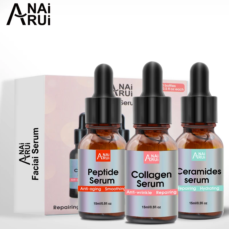 

In stock collagen peptide Facial Serum repairing hydrating anti wrinkle serum set