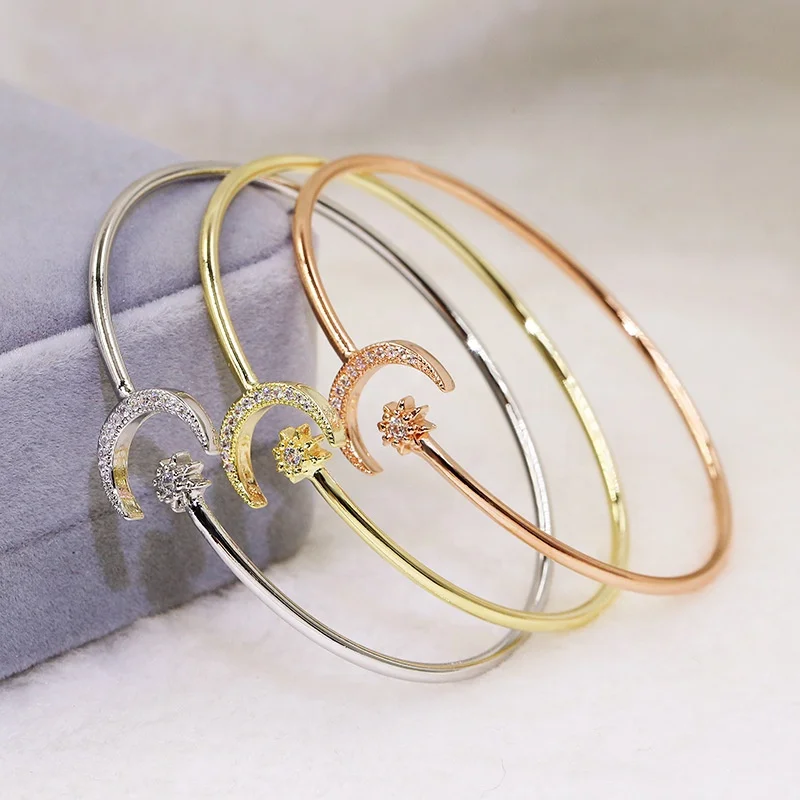 

New Fashion Adjustable brace Moon Star Zircon brace Ladies Engagement brace Girlfriend Beautiful Gift Ladies Fashion Jewelry