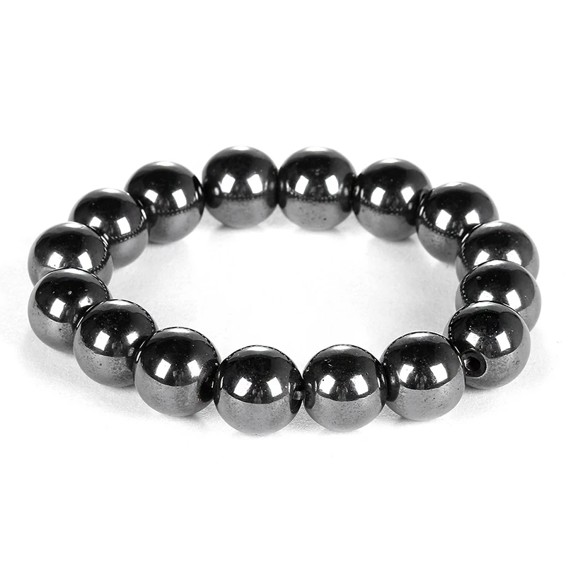 

Natural round bead magnetic black gallstone bracelet Hematite Tiger Eye Beads Bracelets Men for Magnetic Health Protection