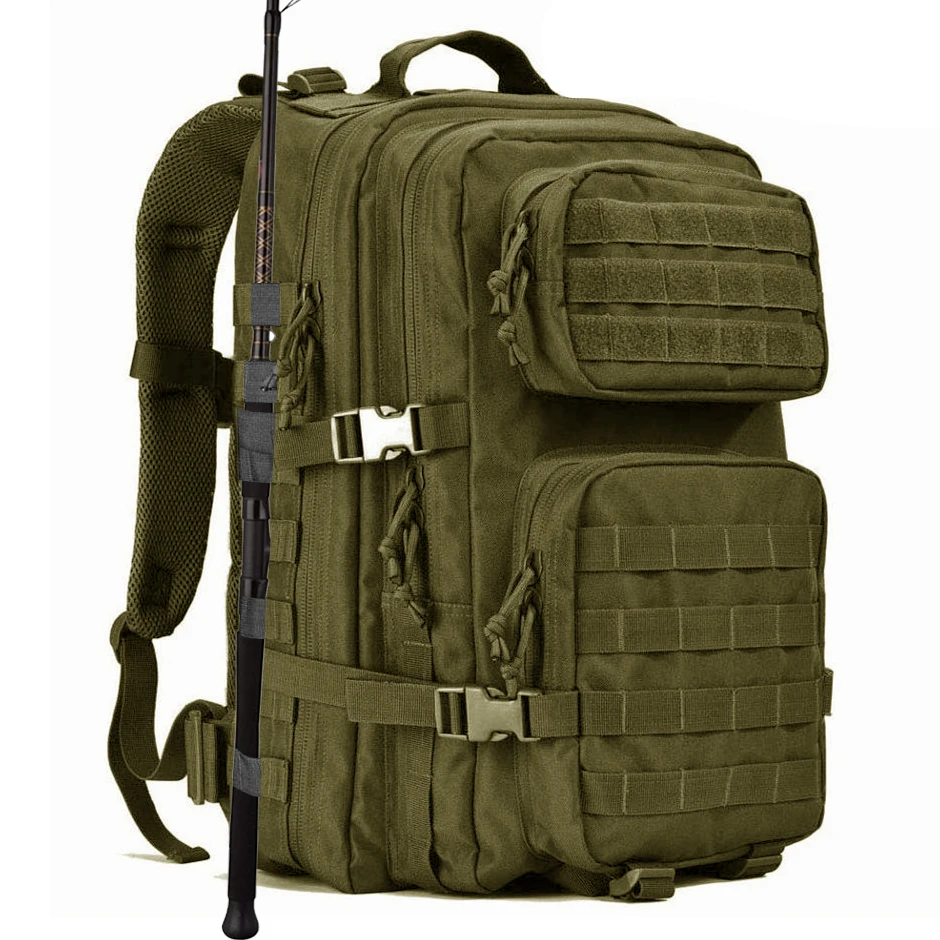

Durable Fishing Backpack Bag Tackle Bag Military Tactical Backpack Molle Shoulder BackpacK, As show