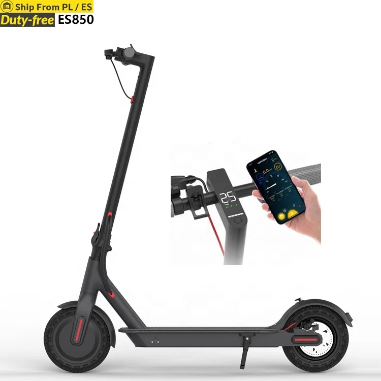 

US Warehouse Originl ES850 32KM/H Dual Motor Trottinette Patineta Monopatin Electr Electrica Bike Electric Scooters, Black