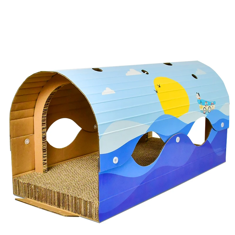 

Pet Toys Cat tunnel for scratching corrugated scratch board cat scratcher with catnip free