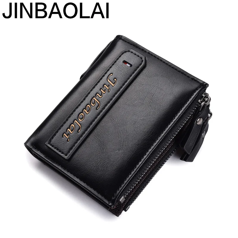 

Original Mens Wallet Double Zipper Coin Purse Leather Wallet For Men