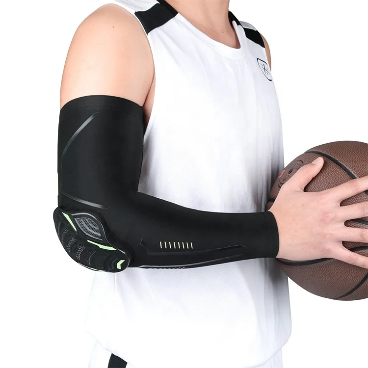 

2021 Breathable Elbow Pad Compression Elbow Protector Sleeve Brace Pads For Tennis or Cycling, White&black