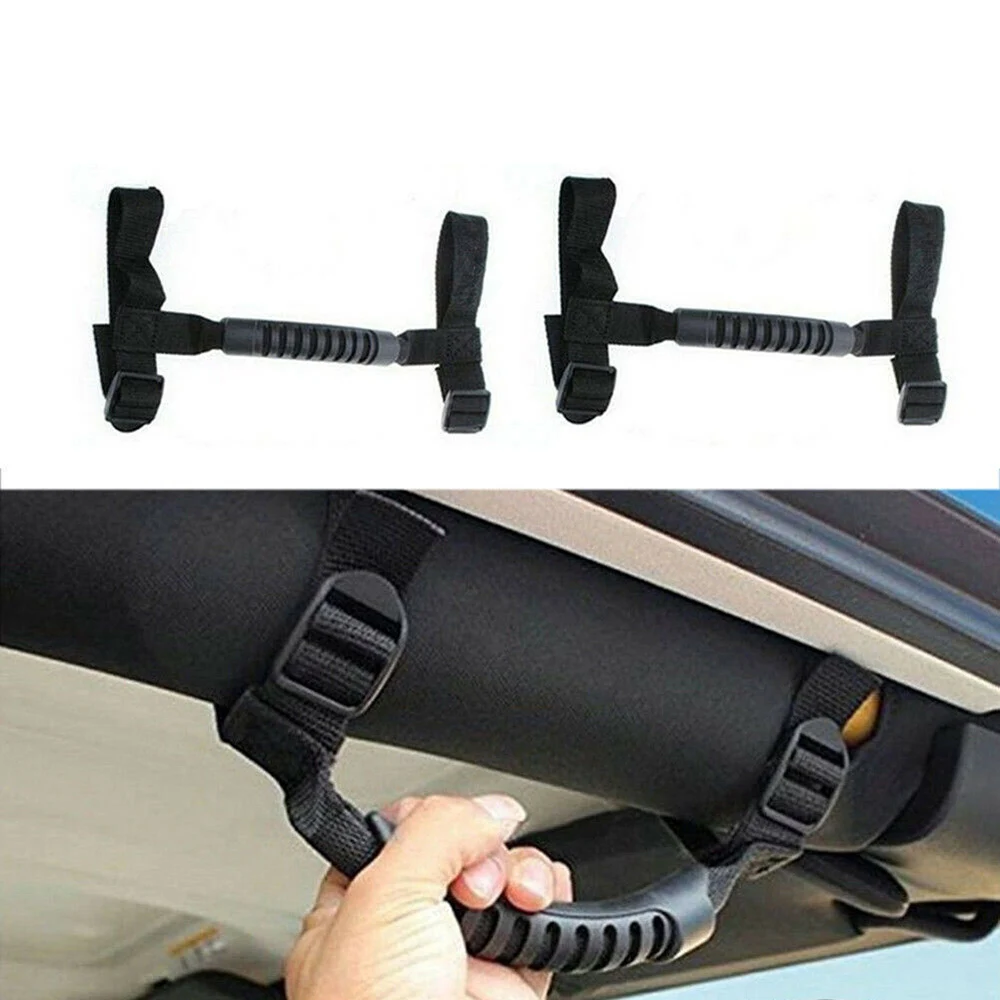 

Car Grab Handle For Jeep Buckle Roll Bar Handles Straps Handles Compatible with Jeep Wrangler Accessories
