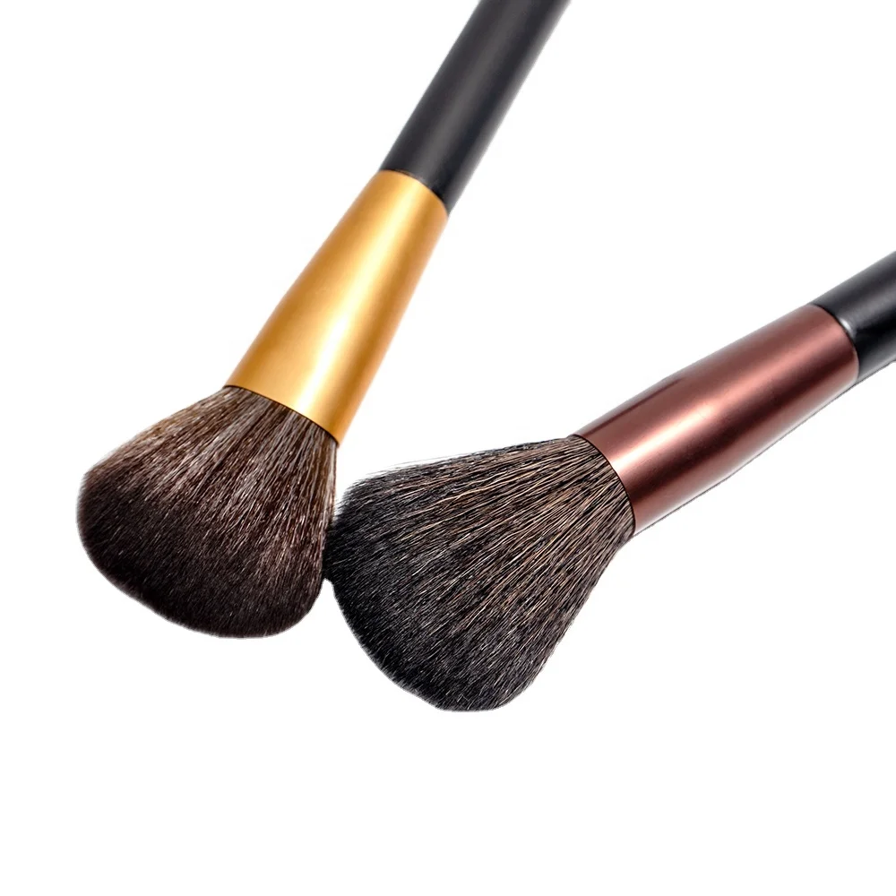 

Make Up Set New Fashion Shiny Black Gold Professional Eyeshadow Eyeliner Natural Goat Synthetic Hair Makeup Brush Wholesale, Customized color