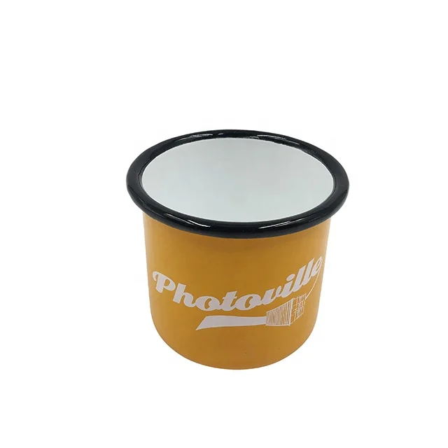 

Wholesale High Quality Colorful Enamel Mug With Customized Logo, Yellow
