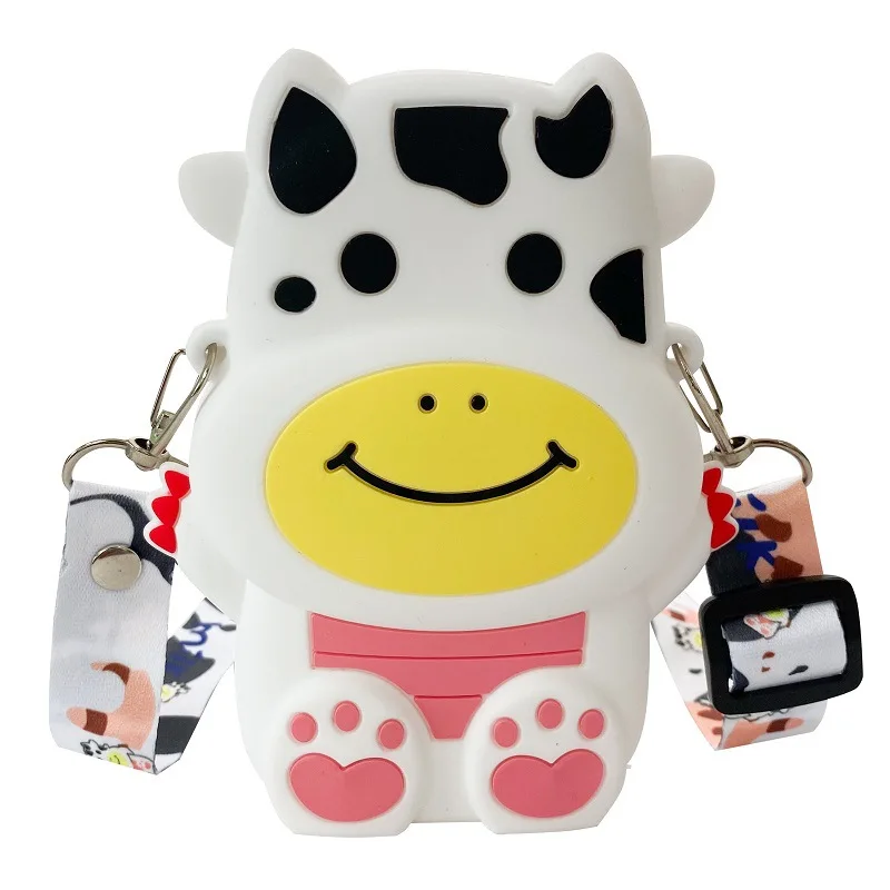 

2021 New Cute Calf Shape Children Girl Fashion All-match Silicone One-shoulder Messenger Bag, As show