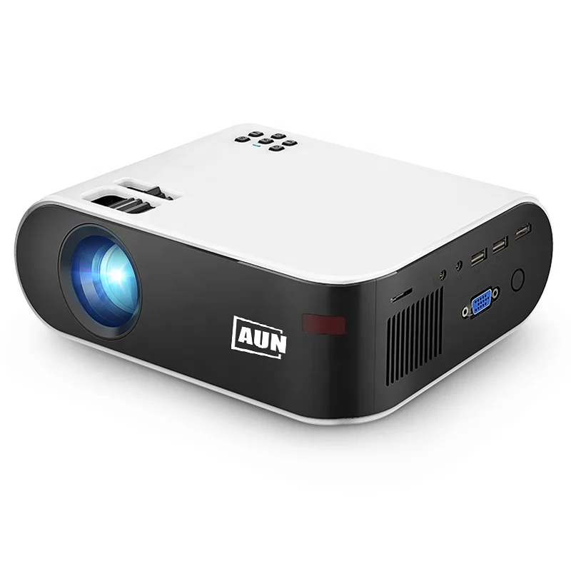 

[Amazon Hot 480P Projector ] AUN MINI Projector W18, LED Portable Home Cinema for 1080P Video Beamer,Cheapest,High Quality