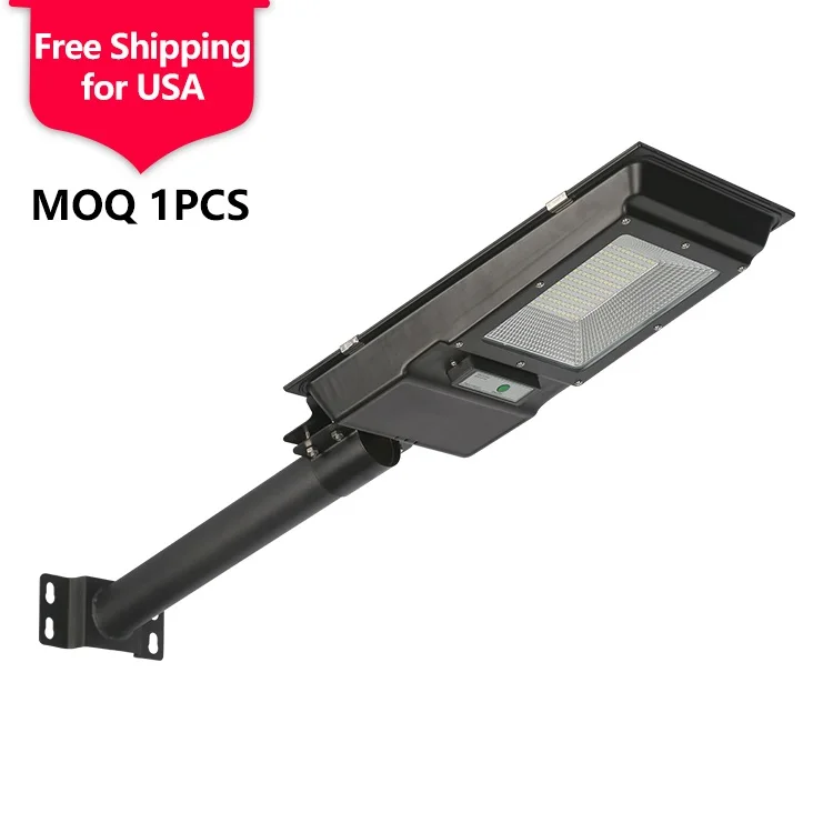 

Stock In USA High Power Ip65 Outdoor Waterproof 60 W 100 W All In One Integrated Led Solar Street Lamp