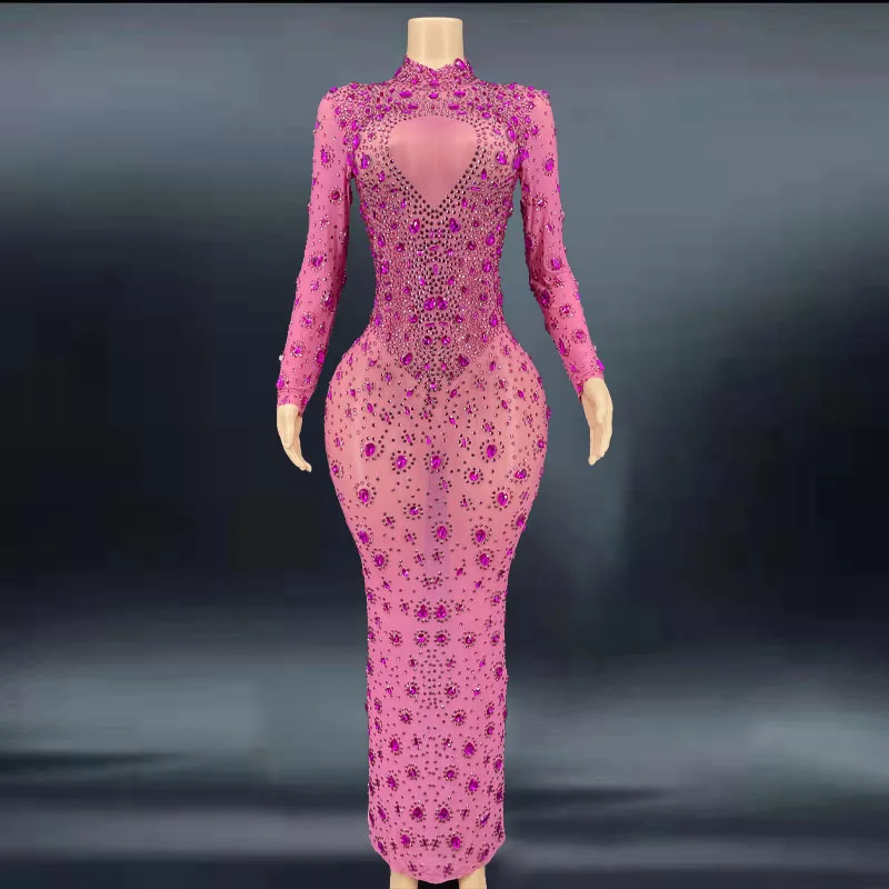 

NOVANCE Y2095-C 2022 New Product Ideas Crystals Diamond Occasion Wedding Dress Long Sleeve Elegant Vestidos Largos de Mujer