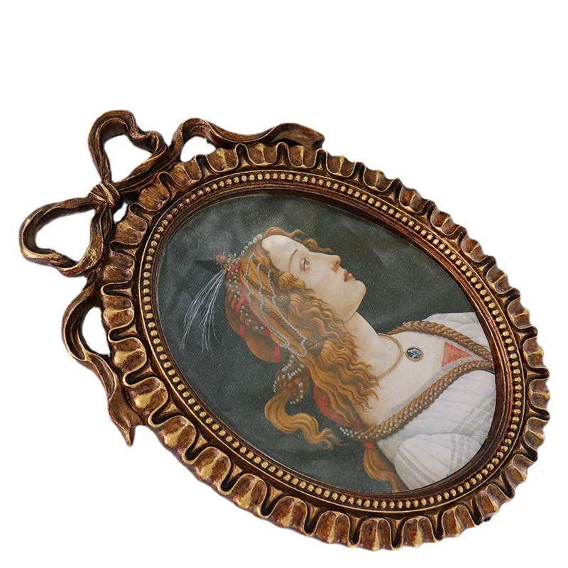 

Sunflower Vintage Decor Oval Shape European Resin Picture Frame 12*18cm