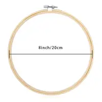 

20cm Embroidery Hoops Wooden Round Adjustable Bamboo Circle Cross Stitch Hoop Ring Bulk Wholesale for Art Craft Handy Sewing