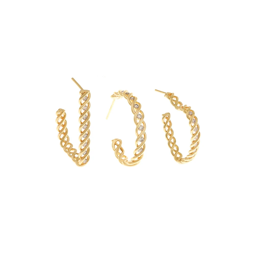 

Jewelry Accessories Cordial Design 10Pcs Jewelry Accessories Earrings Findings Hand Made Genuine Gold Plating DIY Making CZ