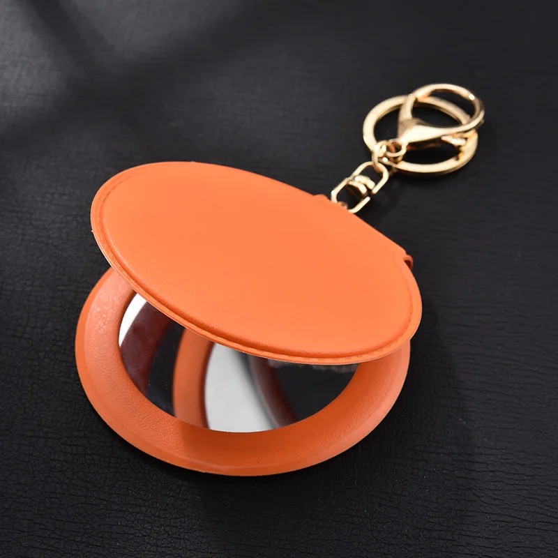 Round Compact Makeup Lip Mirror With Keychain Wedding Gift Bridal