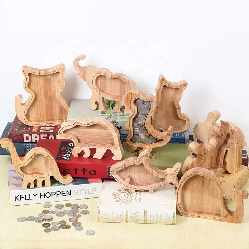 

Toys hot money box saving money pig bank pig wood piggy bank kids piggy bank money boxes