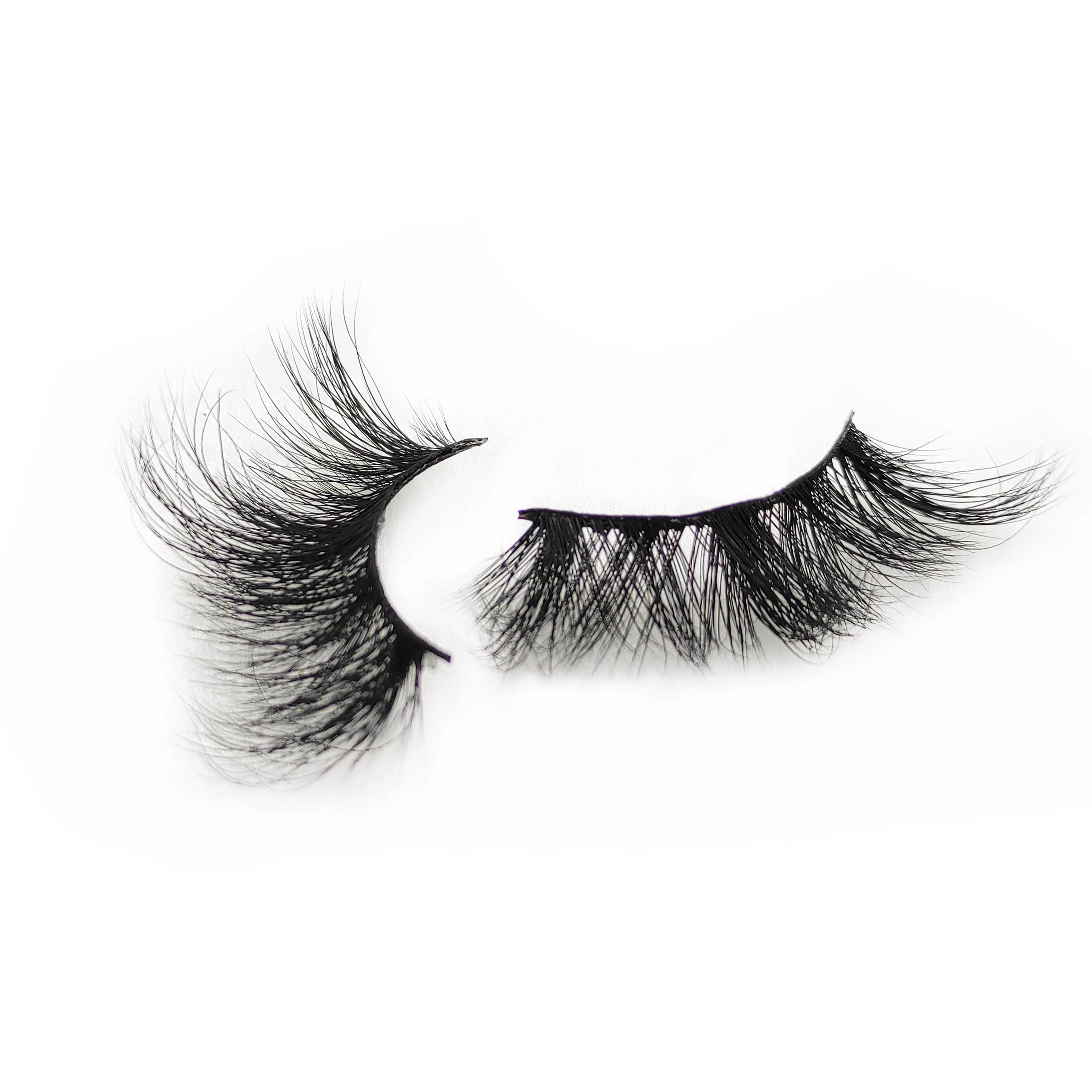 

Factory Eyelash Wholesale Vendor With Box Wispy Lashes 15 mm Hand Made 100% Real 5D Mink Eyelashes, Natural black