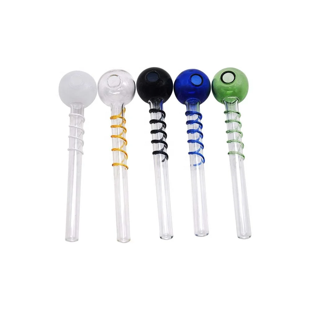 

Cigarette pipe transparent diameter small glass pipe is easy to clean and carry Cigarette holder glass tips