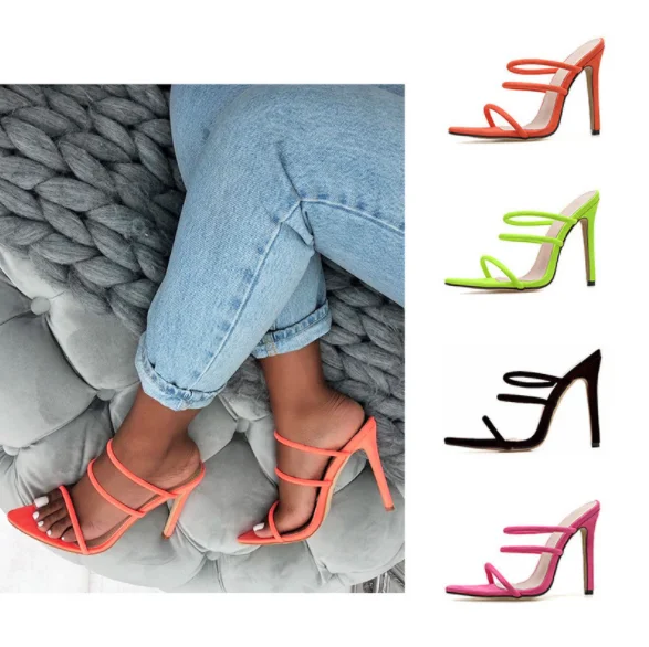 

UP-3186r Fashion Summer High Heeled Sandals 43 Size Shoes for Women