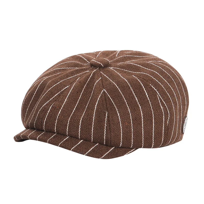 
New Striped Design Autumn Winter Newsboy Cap Kid Children Hat  (62364247902)