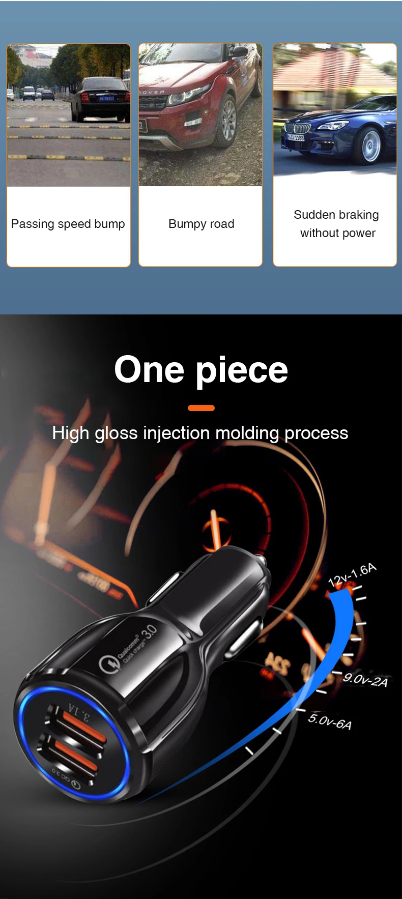 2020 New Hot Sale Product Fast Car Usb Charger Factory Price Wholesale Qc3.0 For Apple Iphone 11/6/7/8 Mobile Phone Car Charger