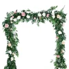 2 PCS Artificial Greenery Garland Total 12Ft Willow Leaf Garland Faux Silk Jungle Willow Leaves Artificial Ivy Garland Willow E5