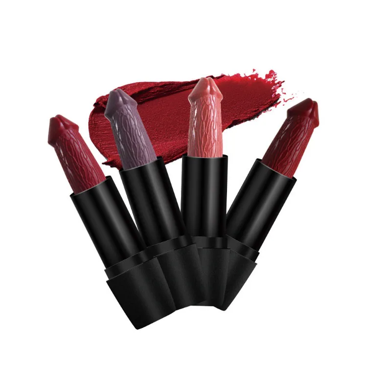 

Wholesale Private Label Penis Shape Lipstick Waterproof Long Lasting Moisture Sexy Kiss Proof Matte Lipstick, Red