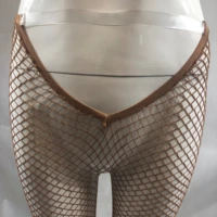 

Wholesale popular V shape fishnet glitter stockings carnival tights for skin colors