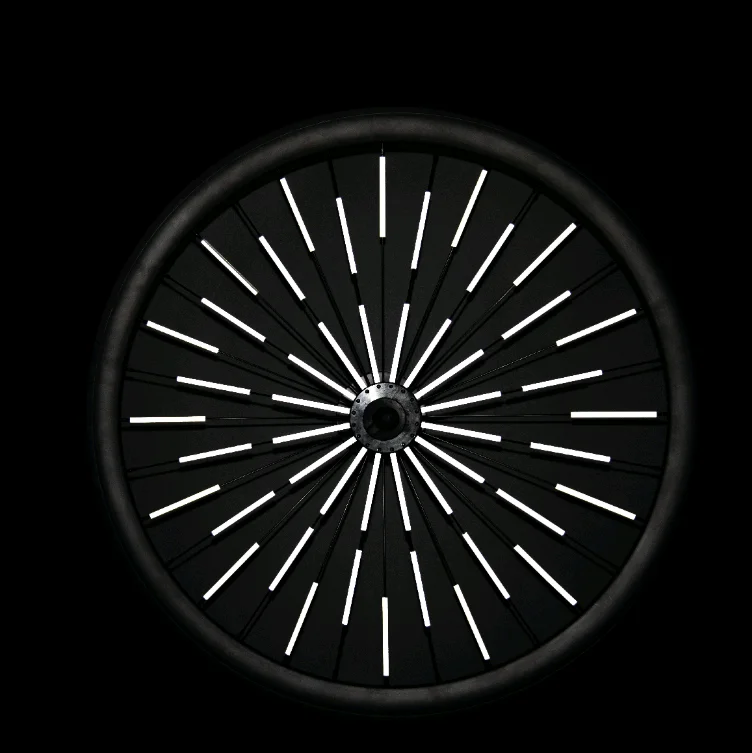 

hi vis silver orang cycle bicycle bike wheel reflector reflective spoke sticker for safety warning decoration in the dark