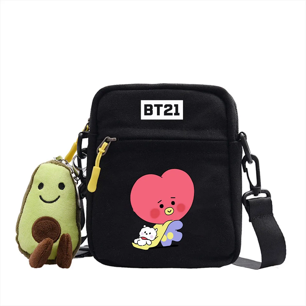 

Aivle Official New BTS Merchamdise BT21 Messenger Bag Bangtan Boys Canvas Handbag 28 Styles