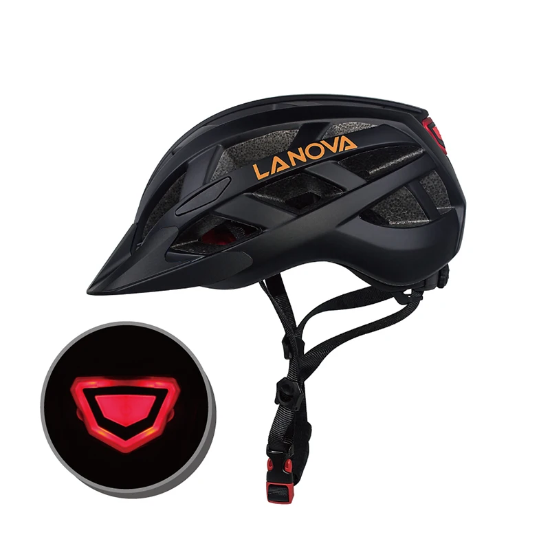 

Custom Cycling Helmet PC + EPS Material Bicycle Helmet With Led Lights Bike Helmet