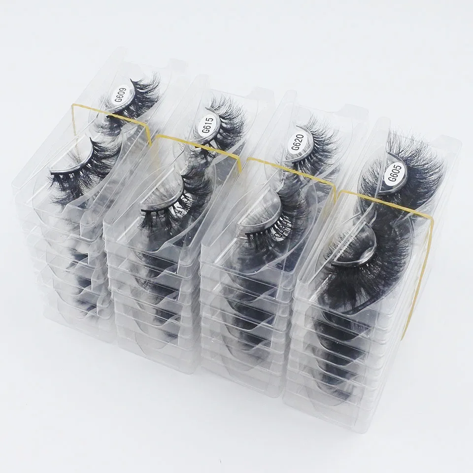 

10mm-20mm Mink Lashes With Clear Tray Handmade Natural Mink Eyelashes