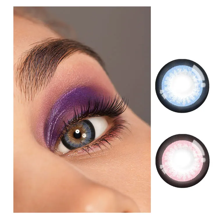 realcon 月光黑圈批发软梦眼镜片彩色隐形眼镜为黑暗的眼睛