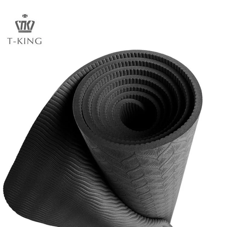 

TKing Amazon Suppliers Home Exercise Gym Workout Sports Non Slip Custom Eco Friendly Fitness Branded Yoga Matt,Tpe Yoga Mat, Blue/purple/black/green/pink/violet