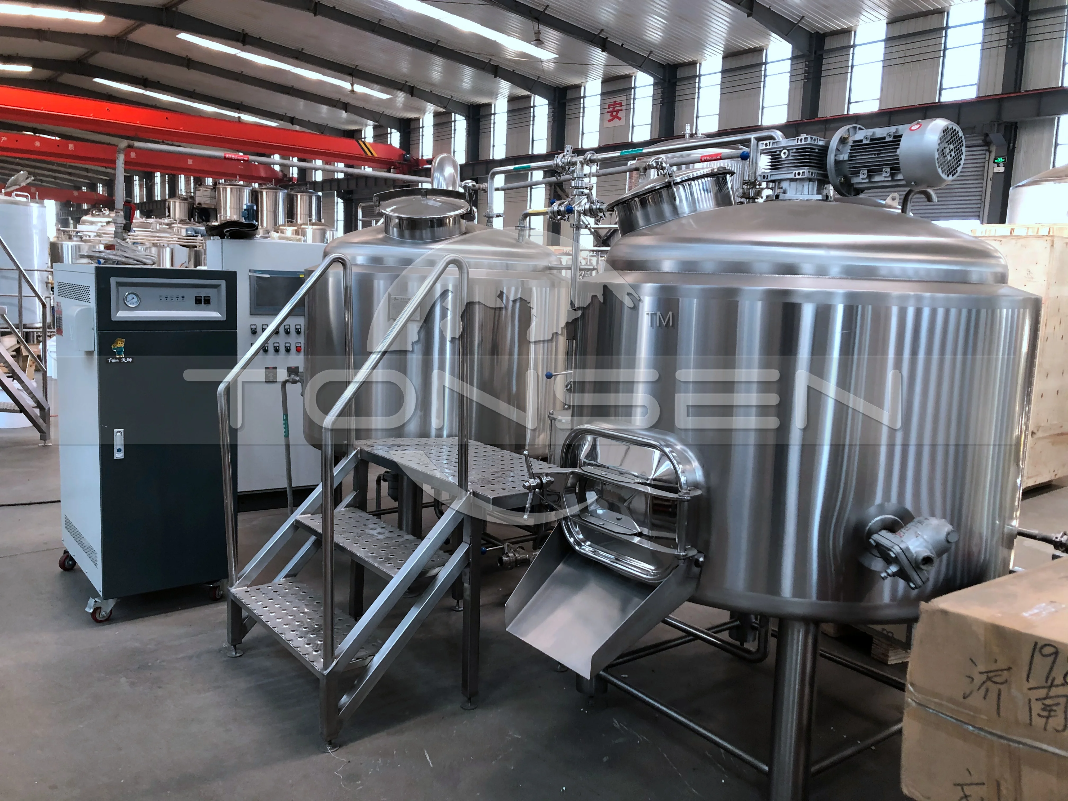 
Artisans brasseurs 500l 5hl beer brewing equipment steam heating brewery equipment 
