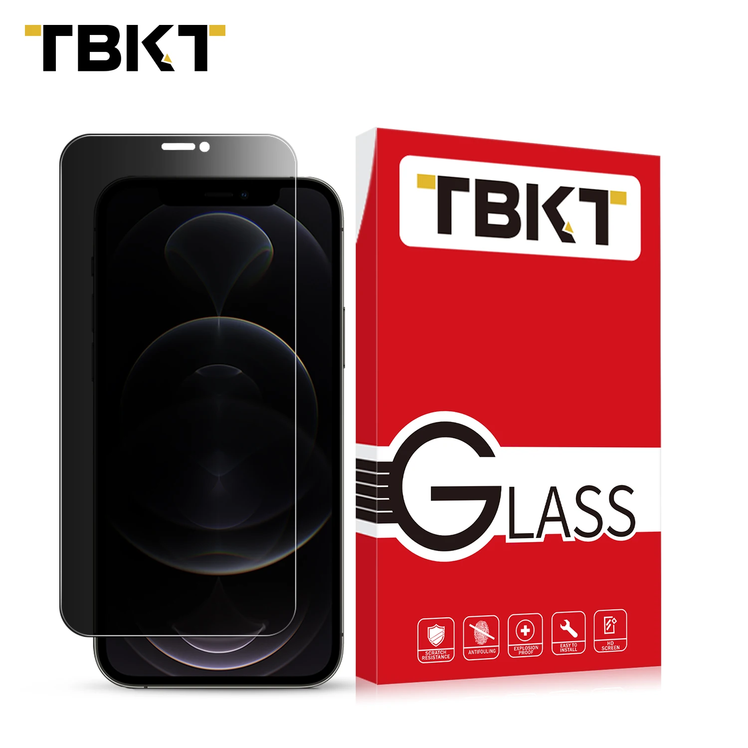 

0.33mm Full Cover Anti Peeping Privacy Phone Glass Screen Protector Privacy Tempered Glass Film for iPhone 12 Pro