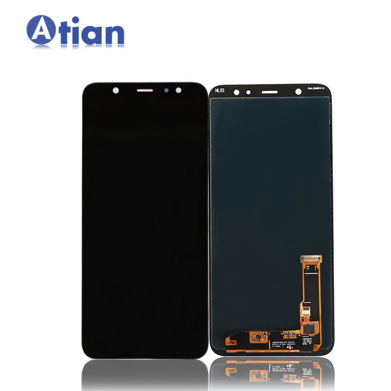 

LCD Display For Samsung For Galaxy A6 Plus Touch Screen Digitizer A605 Assembly SM-A605FN A605G A605F A605GN A6050 Full Set LCD, Black