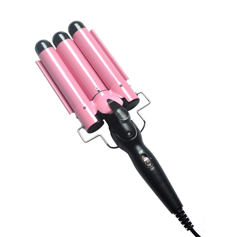 

Amazon Top Seller Wholesale Adjustable Curling Iron 32mm 3 Barrel Hair Curler Hair Waver Ceramic Curling Iron, Pink,black
