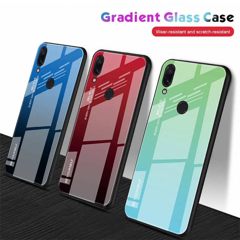 

Gradient Tempered Glass Cover For Xiaomi 9T Redmi K20 Note 7 5 6 Pro 6A Case For Redmi K20 Pro, Black,white,pink