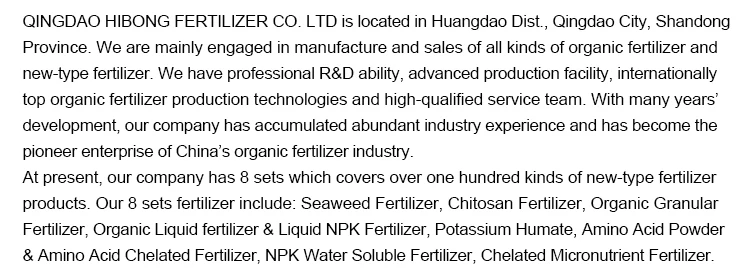Organic Fertilizer For Folia