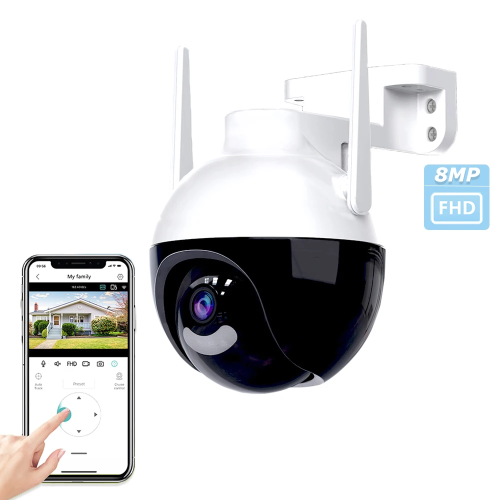 

Full Color Wifi Intelligent 8MP PTZ Security Wireless Icsee 4K Camera