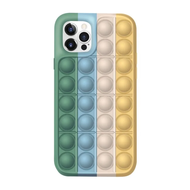 

2021 Amazon hot selling Bubble Fidget Toy Silicon Pops it Phone Case for iPhone 8, 7 colors available,customized