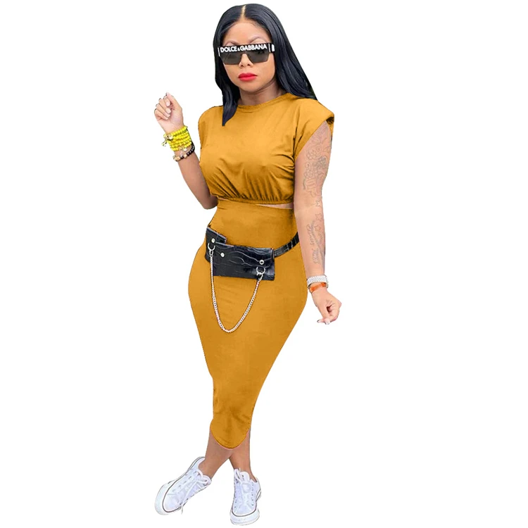 

New Arrival Women Clothes Summer Outfits Fashion Two Piece Skirt Set