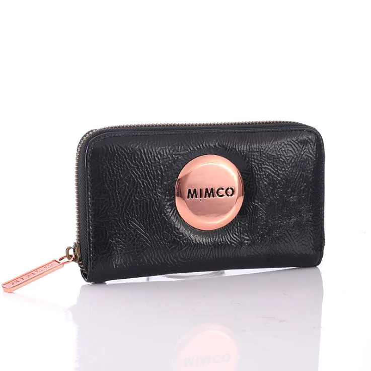 

Trendy design European and American fashion zipper letter print wallet Long section ladies PU leather wallet, Multicolor
