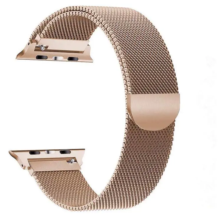 

Milanese Loop Stainless Steel Metal Strap for Apple Watch Band 44mm 42mm 40mm 38mm, Luxury for Apple Watch Band Strap, 16 colors