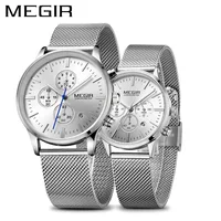 

MEGIR 2011 Mens Watches Top Brand Luxury Waterproof Quartz Couple Watches Set for Lovers Clock Hour Time Relogio Masculino