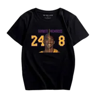 

Black Mamba Kobe Jersey retirement memorial No. 8 no. 24 tshirt custom Men's basketball sport casual short sleeve t-shirt