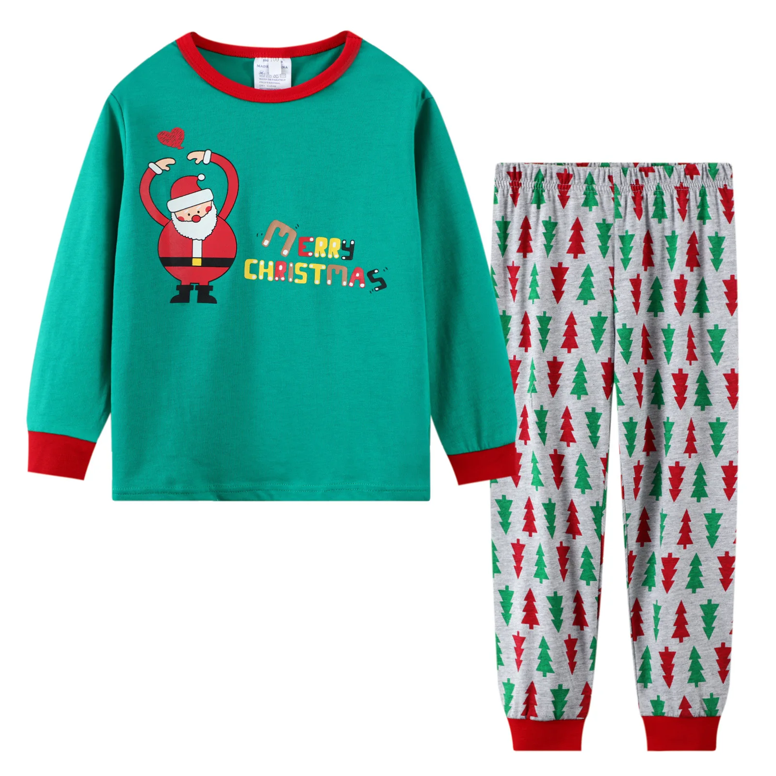 

2021 Pjs Christmas Pajama Sets Custom Print Adult Cotton Kids Baby Christmas Clothing Matching Family Pyjamas