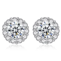 

2020 Crystal Fashion Earrings Jewelry 925 Sterling Silver Stud Earrings